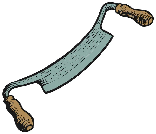 Narysuj Ikonę Noża Stylu Szkicowym Ilustracja Wektora Narzędzia Obróbki Drewna — Wektor stockowy