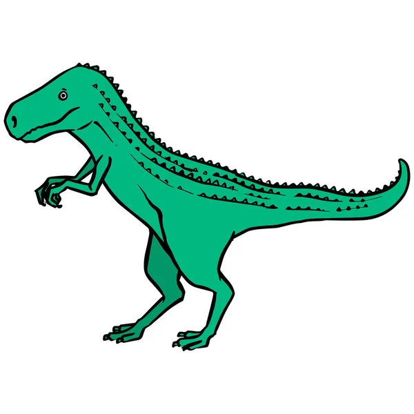 Ručně Kreslené Tyranosaurus Dinosauři Vektorová Ilustrace — Stockový vektor