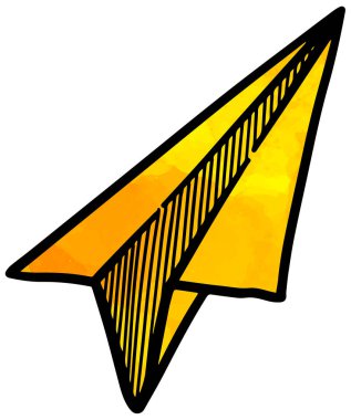 Suluboya tarzı kağıt uçak simgeleri