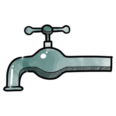 Suluboya tarzı el yapımı su musluğu