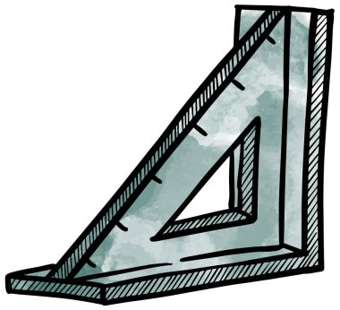 Suluboya tarzı üçgen cetvel simgesi