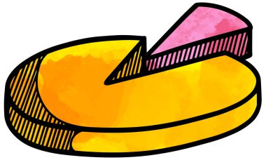 Suluboya tarzı pasta grafiği simgesi