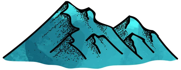 Handgezeichnete Berge Aquarellstil — Stockvektor