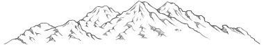 Basit çizgili dağlar