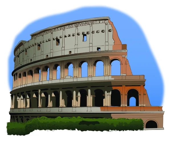 Coliseo en Roma — Vector de stock