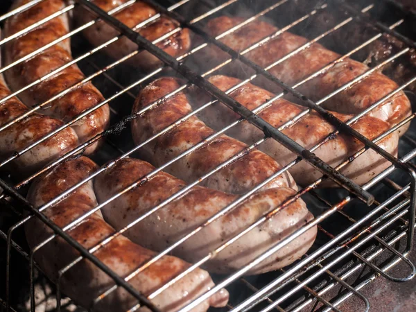 Grilled mea skewers vegetables barbecue — Stock Photo, Image