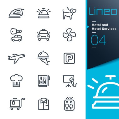 Lineo - otel ve otel hizmetleri anahat simgeleri