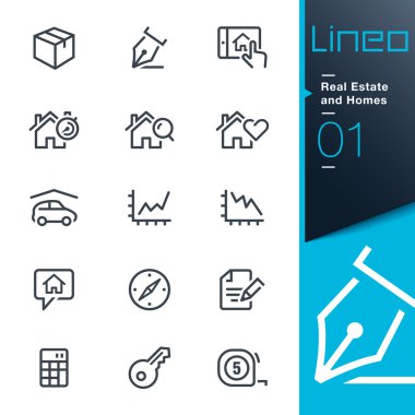 Lineo - Emlak ve Homes anahat simgeleri