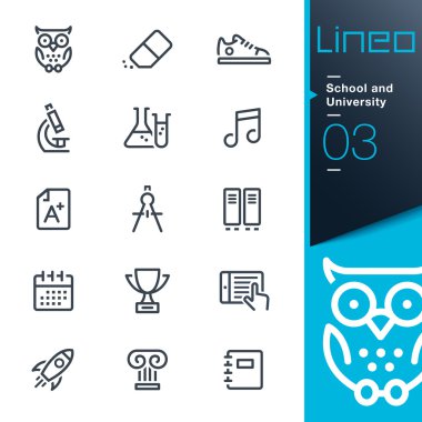 Lineo - okul ve üniversite anahat simgeleri