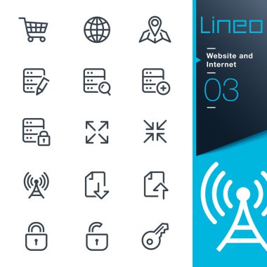 Lineo - Web sitesi ve Internet anahat simgeleri