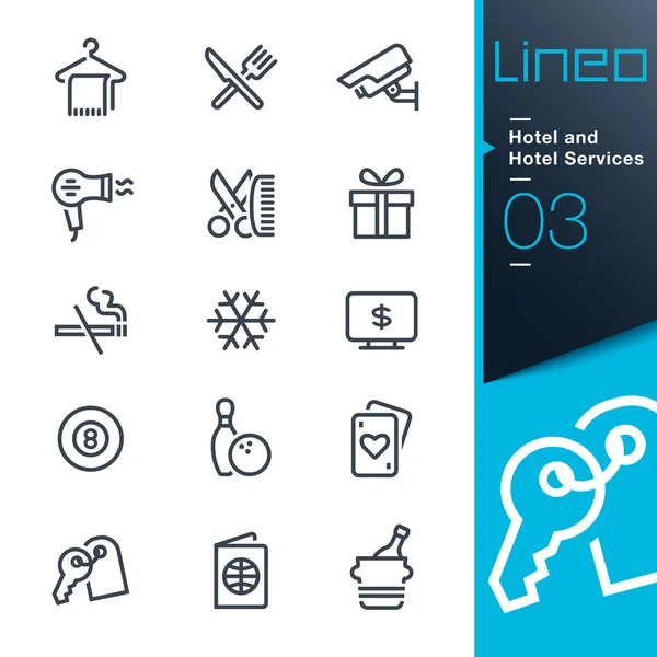 Lineo - otel ve otel hizmetleri anahat simgeleri