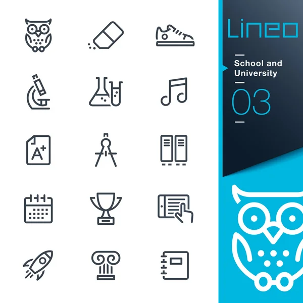 Lineo - Symbole für Schule und Universität — Stockvektor