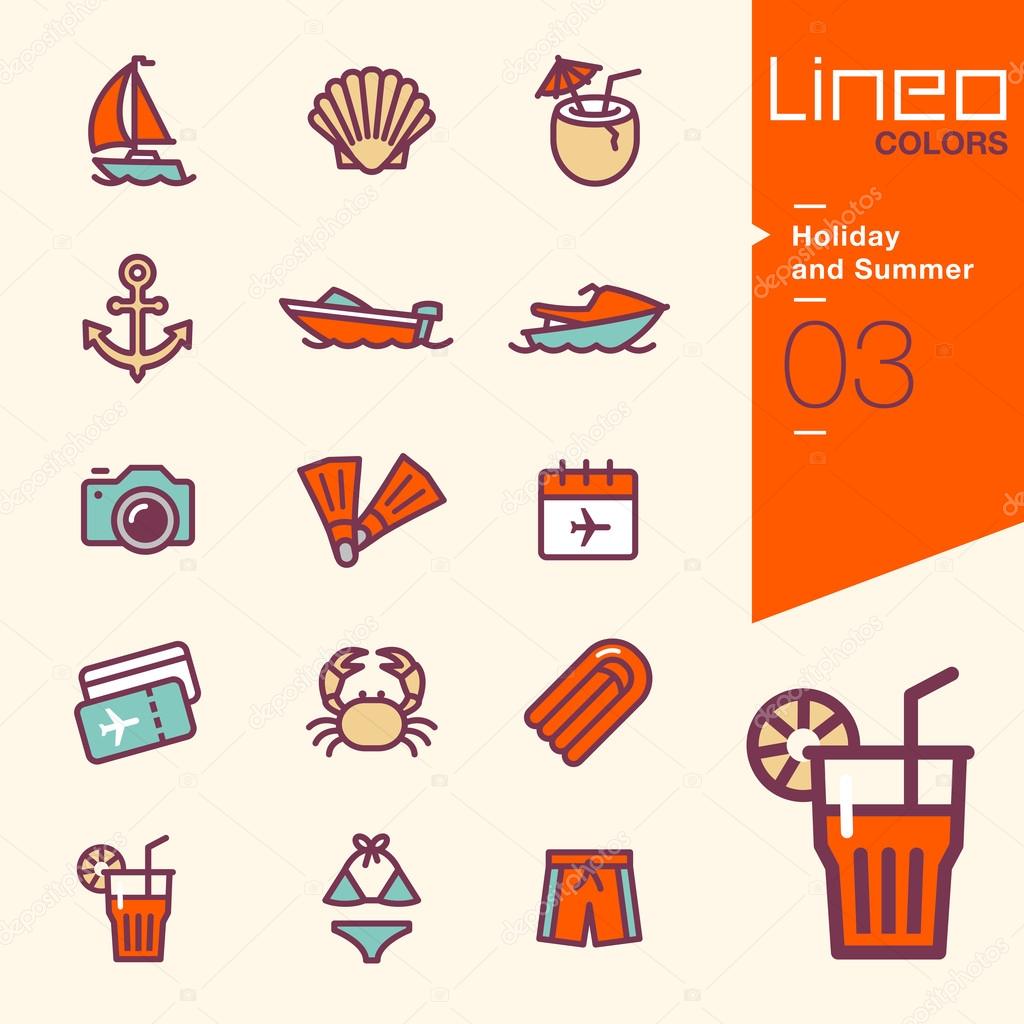 Lineo Colors - Holiday and Summer icons