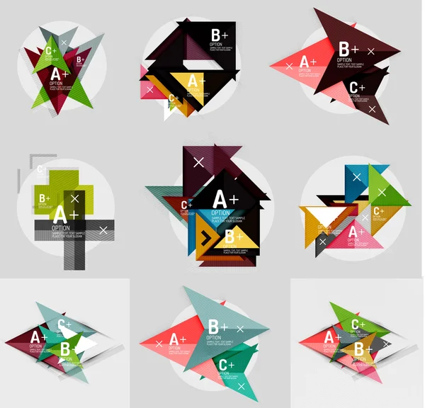 Vector geometrical banner set — Stock Vector