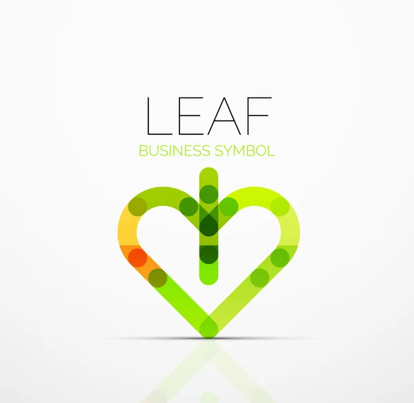 Idée de logo abstrait vectoriel, feuille écologique, plante naturelle, icône de l'entreprise concept vert. Modèle de conception de logotype créatif — Image vectorielle