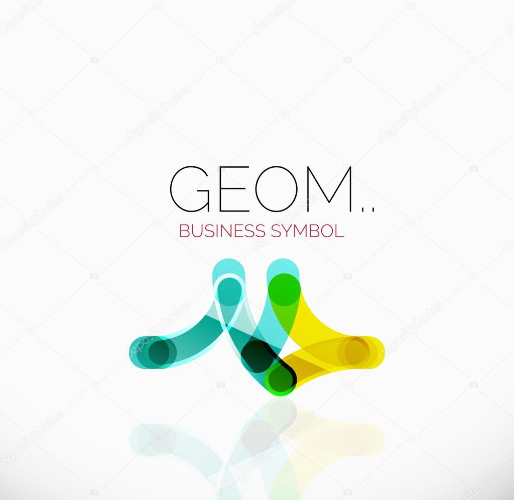 Logo, abstract linear geometric business icon
