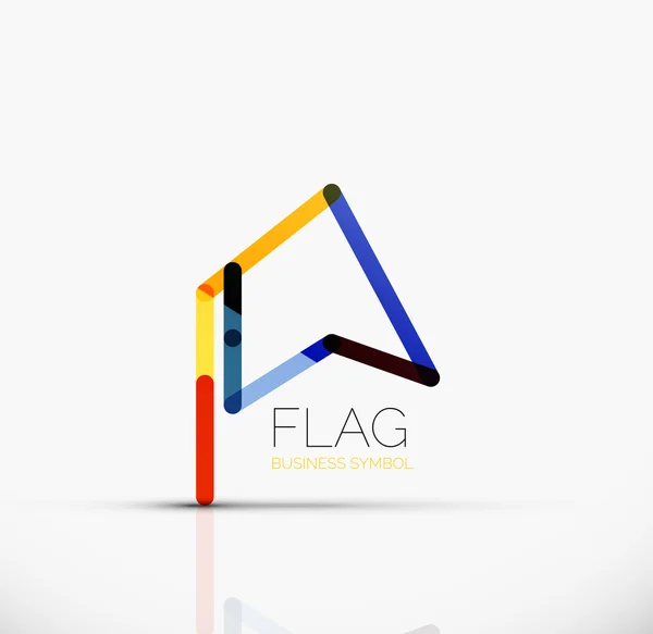 Logo vlag, pictogram van de abstracte lineaire geometrische business — Stockvector