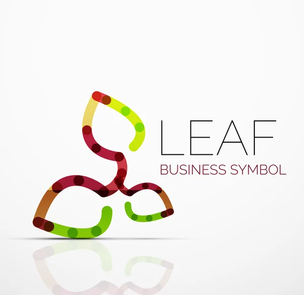 Idée de logo abstrait vectoriel, feuille écologique, plante naturelle, icône de l'entreprise concept vert. Modèle de conception de logotype créatif — Image vectorielle