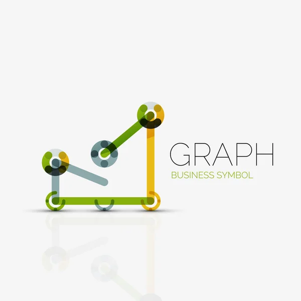 Idea astratta del logo, grafico lineare o icona del grafico aziendale. Modello di design del logotipo vettoriale creativo — Vettoriale Stock