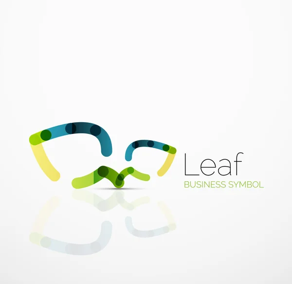 Idée de logo abstrait vectoriel, feuille écologique, plante naturelle, icône de l'entreprise concept vert. Modèle de conception de logotype créatif — Image vectorielle