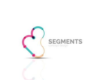 Vektör anahat en az soyut geometrik logosu