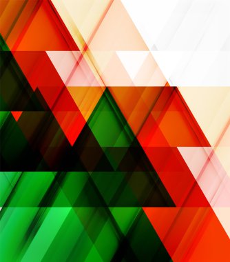 Beyaz şeffaf örtüşen üçgenler. İş veya teknoloji en az fütüristik şablonu