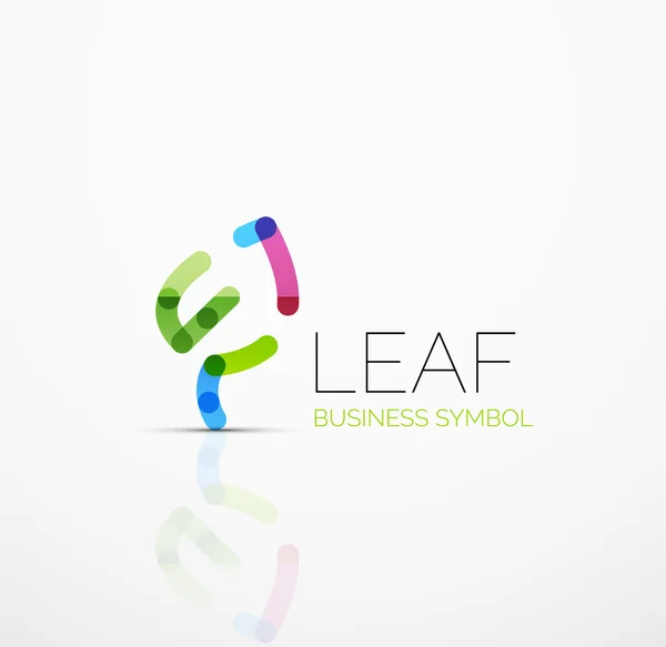 Idée de logo abstrait vectoriel, feuille écologique, plante naturelle, icône de l'entreprise concept vert. Modèle de conception de logotype créatif — Image vectorielle