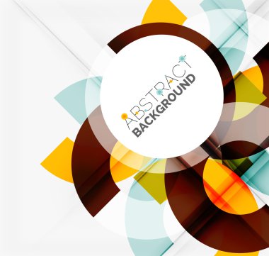 Geometrik vektör arka plan, daire şekilleri