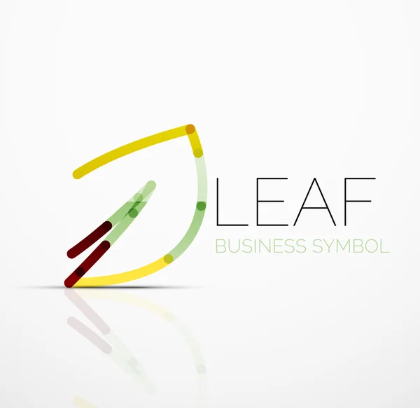 抽象的なロゴのアイデア、エコの葉、自然植物、グリーン コンセプト ビジネス アイコンをベクトルします。創造的なロゴタイプ デザイン テンプレート — ストックベクタ