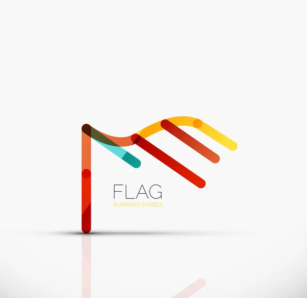 Logo flagga, abstrakt linjär geometriska business ikonen — Stock vektor