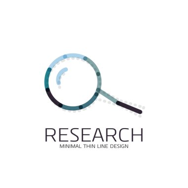 Vektör ince çizgi tasarım logo