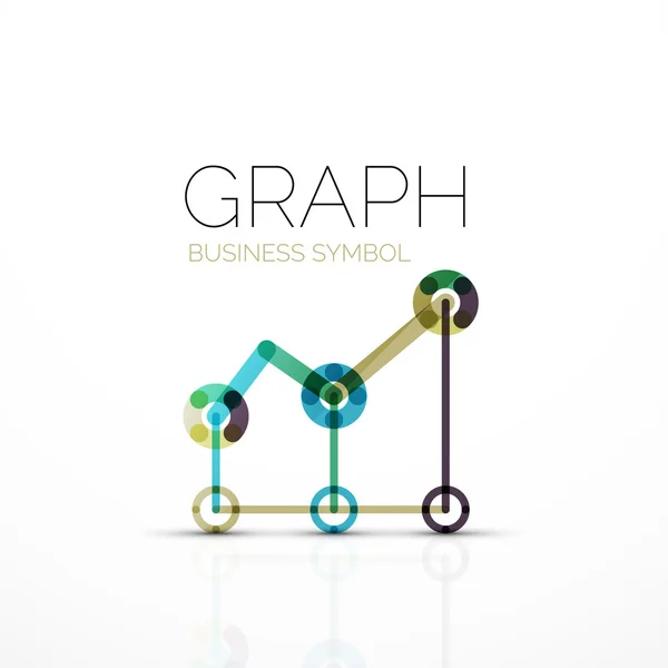 Abstrakt logo idé, linjär diagram eller graf business ikon. Kreativa vektor logotyp formgivningsmall — Stock vektor