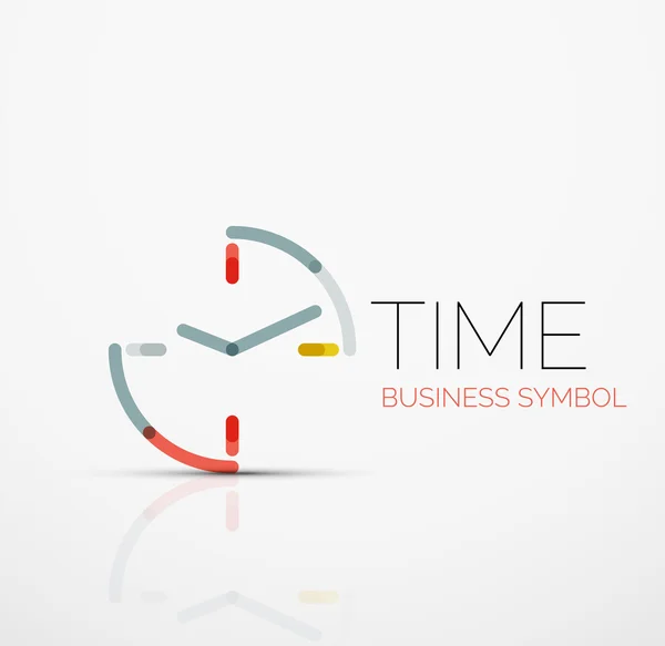 Idée de logo abstrait vectoriel, concept de temps ou icône d'entreprise horloge. Modèle de conception de logotype créatif — Image vectorielle