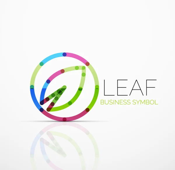 Idée de logo abstrait vectoriel, feuille écologique, plante naturelle, icône de l'entreprise concept vert. Modèle de conception de logotype créatif — Image vectorielle