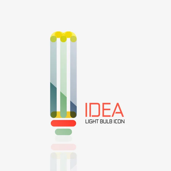 Logo, vector light bulb — Stock Vector