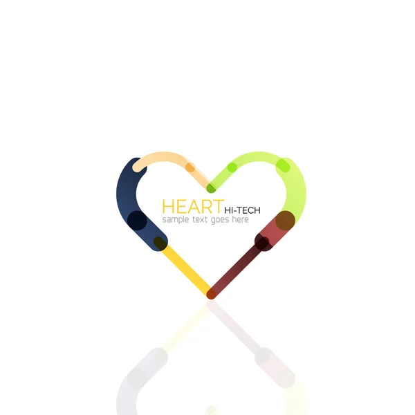 Logo liefde hart — Stockvector