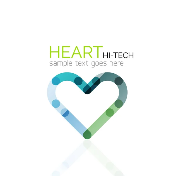 Logo corazón del amor — Vector de stock