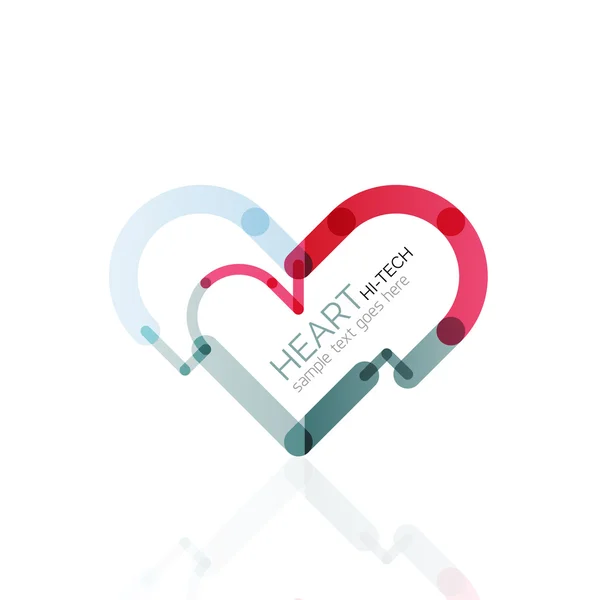 Logo Liebe Herz — Stockvektor