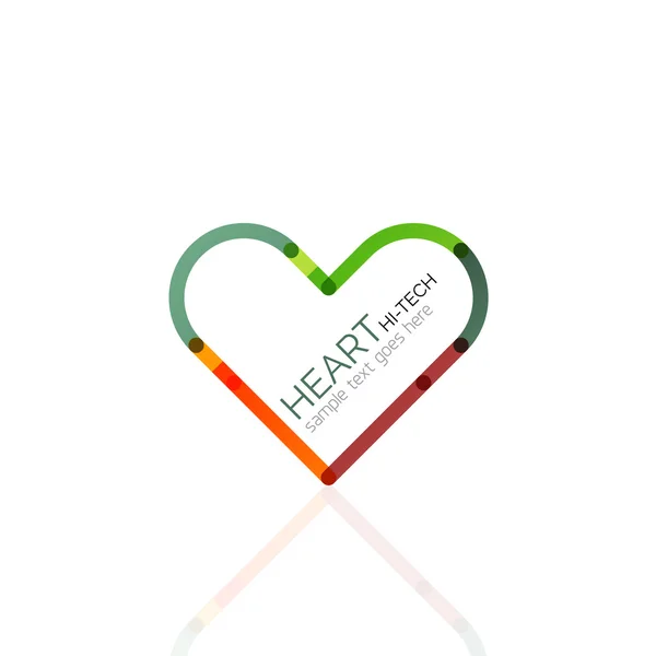 Logo liefde hart — Stockvector