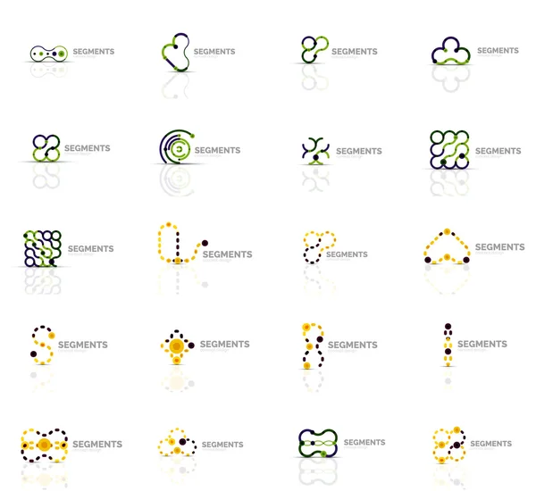 Verzameling van lineaire abstracte logo 's. — Stockvector