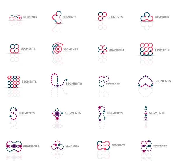 Verzameling van lineaire abstracte logo 's. — Stockvector