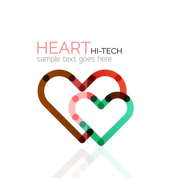 Logo liefde hart — Stockvector