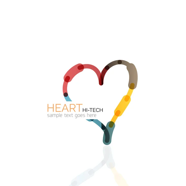 Logo corazón del amor , — Archivo Imágenes Vectoriales