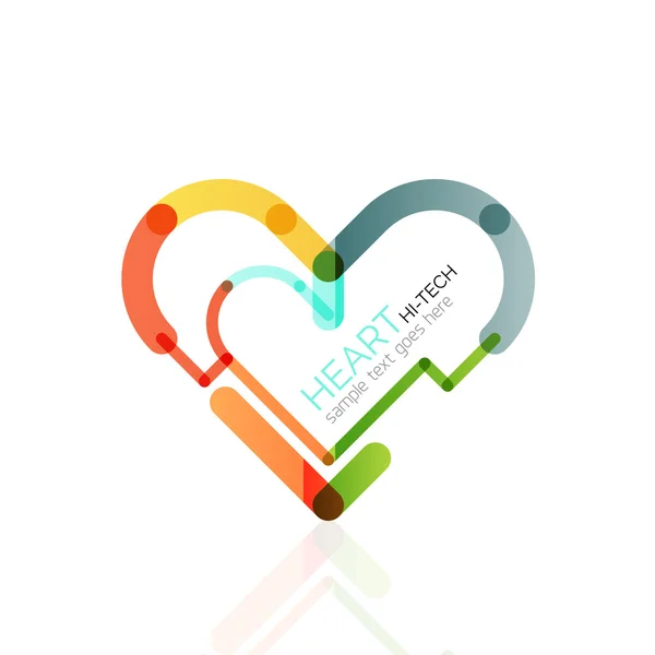 Logo miłość serca — Wektor stockowy