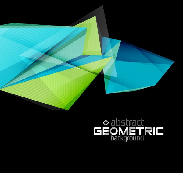 Geweven papier geometrische vormen op zwart — Stockvector