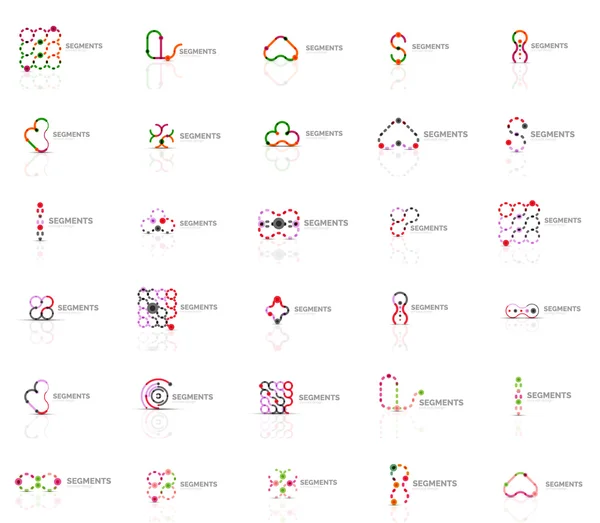 Ensemble de logotypes linéaires vectoriels — Image vectorielle