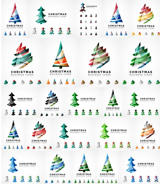 Set di icone dell'albero di Natale vettoriale . — Vettoriale Stock
