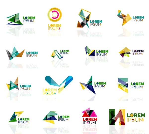 Logo set, abstracte geometrische Business iconen — Stockvector