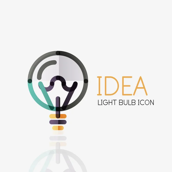 Logo, vector light bulb — Stock Vector