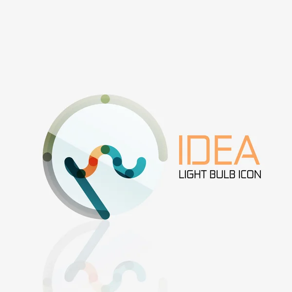 Logo, vector light bulb — Stock Vector